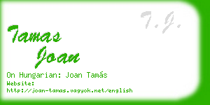 tamas joan business card